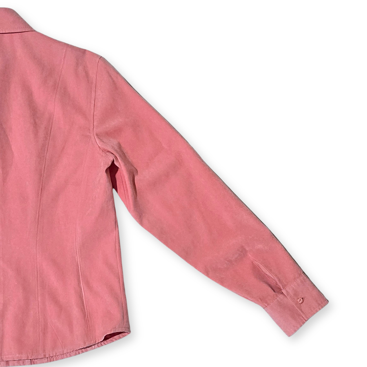 2000s - TALBOTS PETITES - FAUX SUEDE BUTTON UP