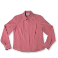 2000s - TALBOTS PETITES - FAUX SUEDE BUTTON UP