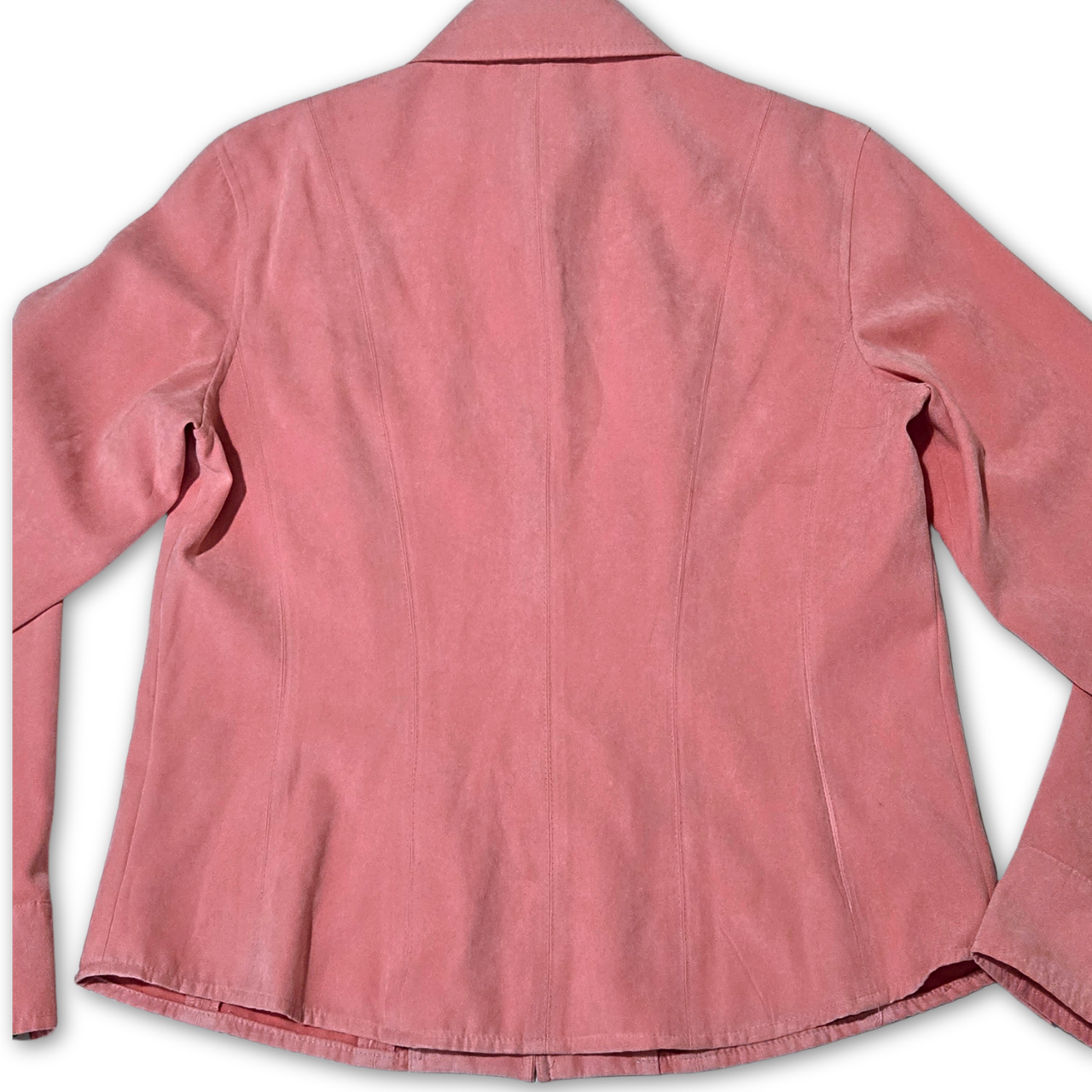 2000s - TALBOTS PETITES - FAUX SUEDE BUTTON UP