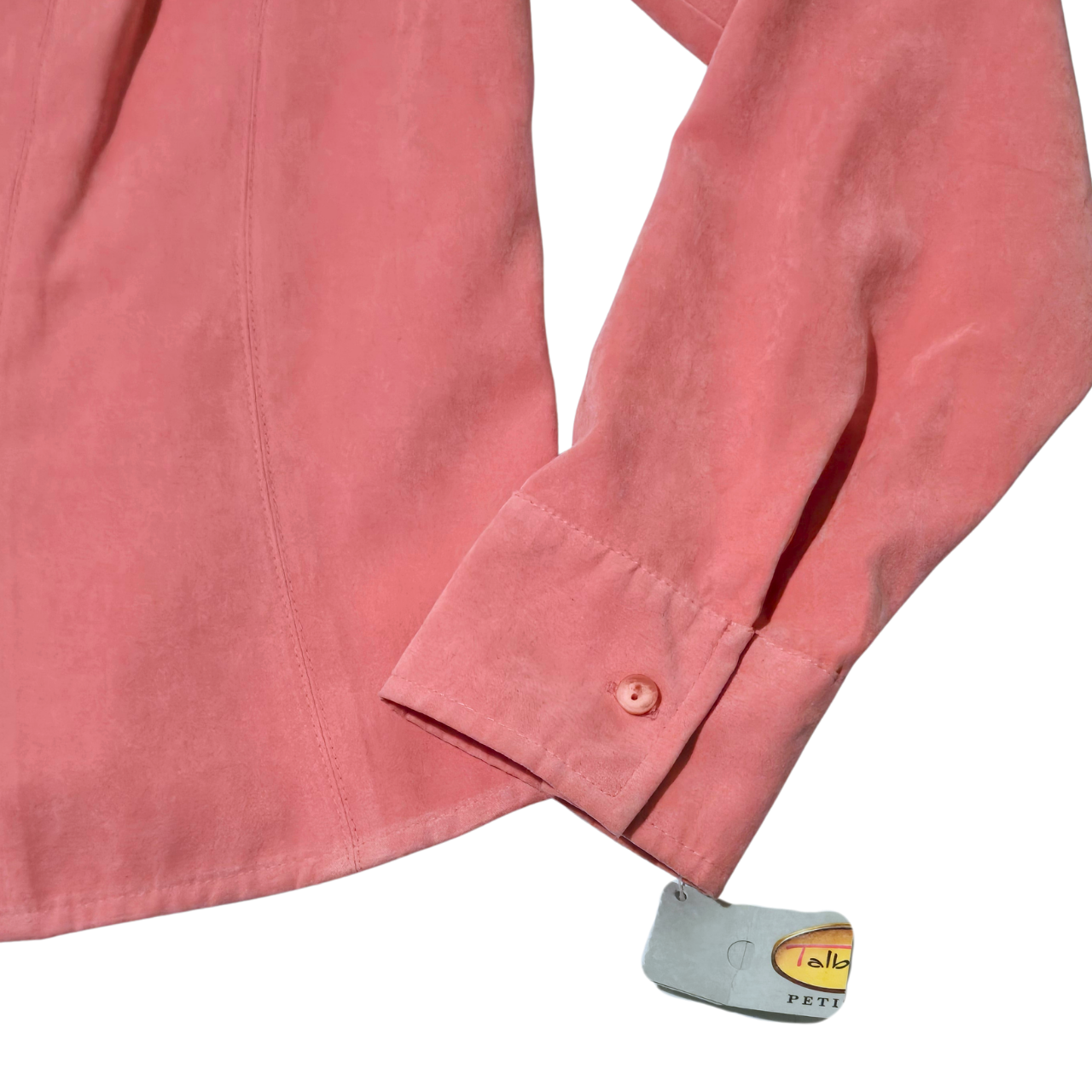 2000s - TALBOTS PETITES - FAUX SUEDE BUTTON UP